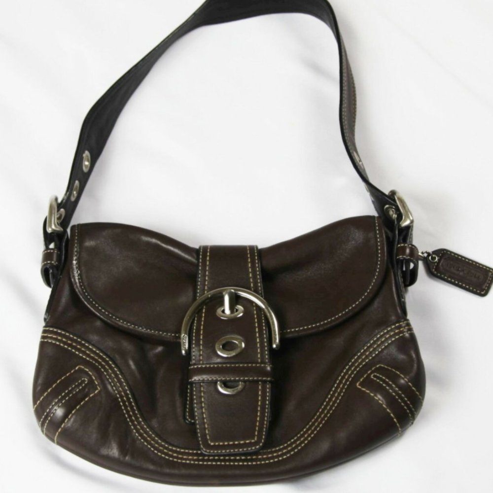 COACH Signature Hobo Flap Mini Bag